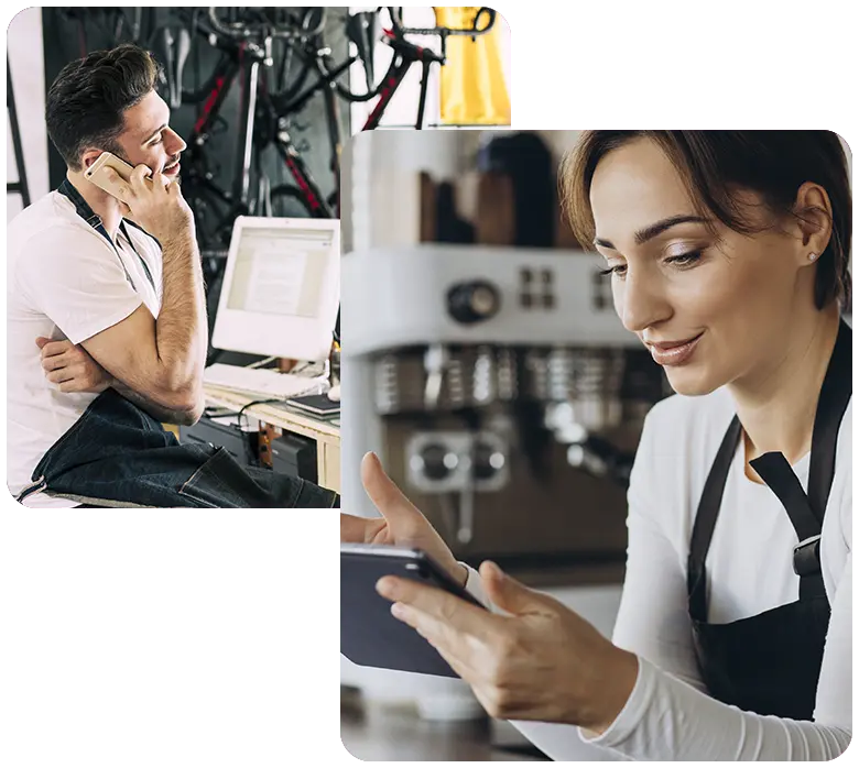 Autónomos trabajando