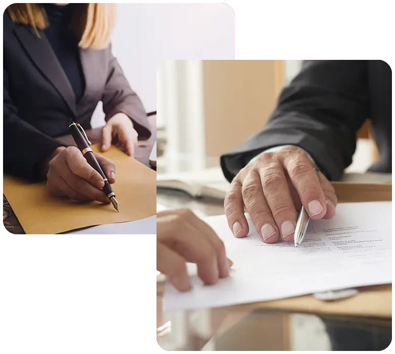 Firma de documentos en despacho