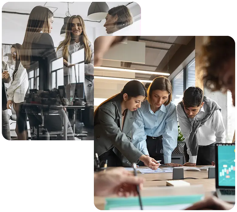 Compañeros de empresa trabajando